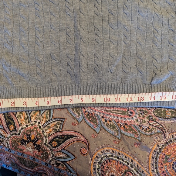 Talbots Gray Cable Knit Sweater - Picture 3 of 10